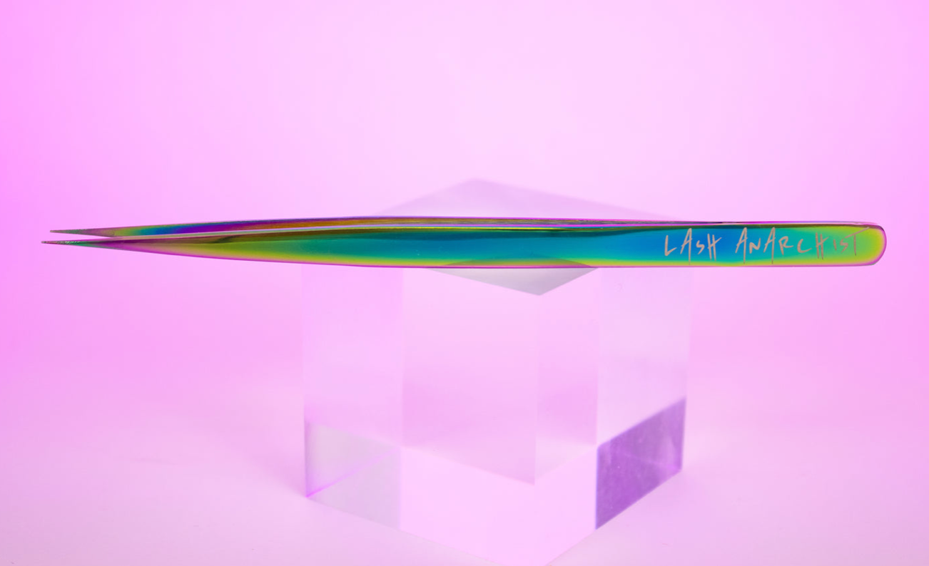 Lash Anarchist Tweezers - Rainbow Metal